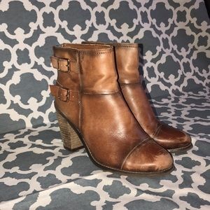 Jessica Simpson distressed leather booties